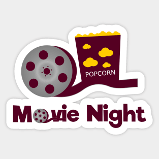 Retro movies night Sticker